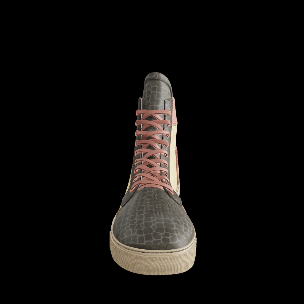 COGNAC XO — Statement High-Top Sneaker